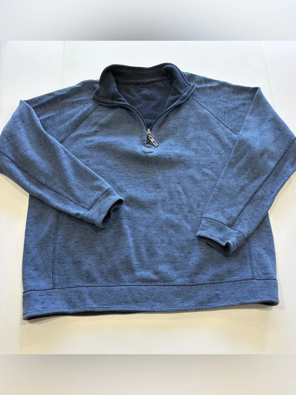 Tommy Bahama Men’s Large Quarter Zip Pullover Blue Marlin Logo Reversible